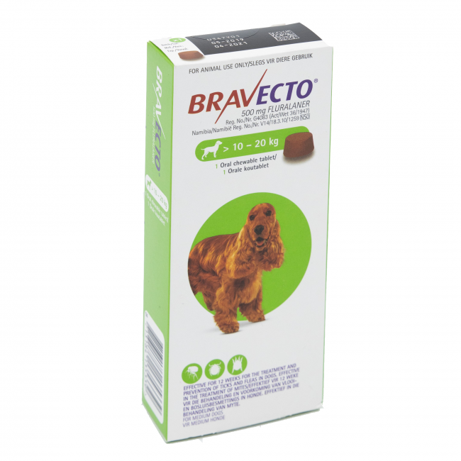 BRAVECTO DOGS > 10 - 20KG (GREEN)