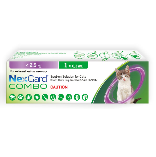 NEXGARD COMBO FELINE PURPLE <2.5KG 1X0.3ML