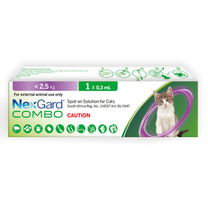 NEXGARD COMBO FELINE PURPLE <2.5KG 1X0.3ML