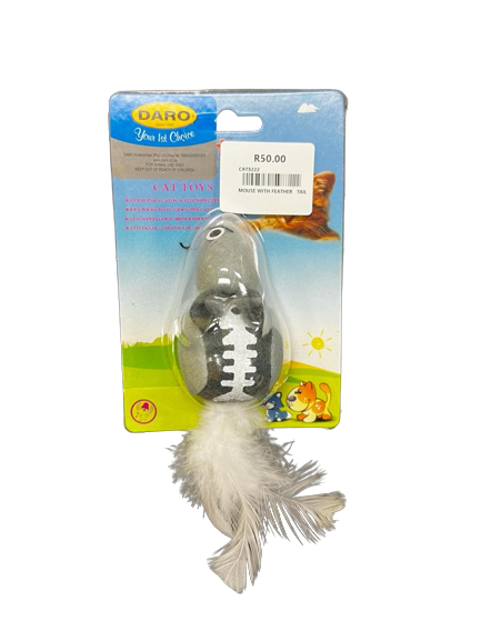 DARO CAT TOY MOUSE WITH FEATHER TAIL