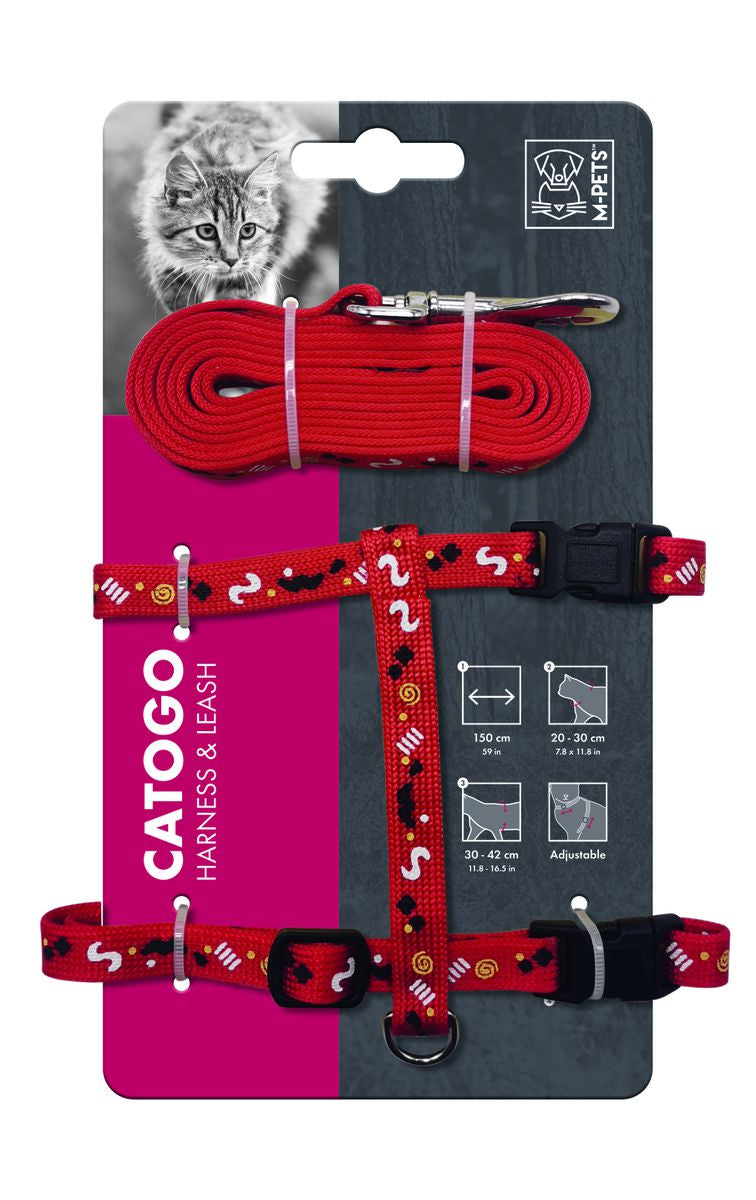 M-PETS CATOGO HARNESS & LEASH SET