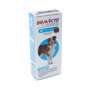 BRAVECTO DOGS > 20 - 40KG (BLUE) CHEW ONE DOSE