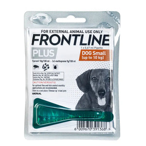 FRONTLINE PLUS DOG SMALL -10KG- SINGLE PIP 0.67ML LOOSE