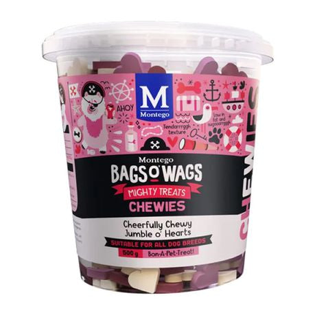 MONTEGO BAGS O WAGS CHEWIES HEARTS MIX