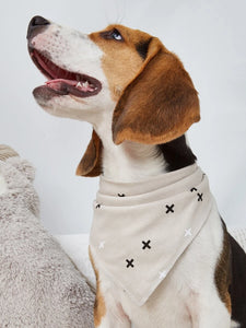 White & Black Cross Cream Bandana