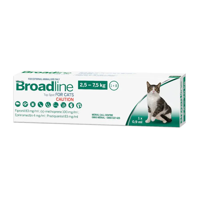 BROADLINE FOR CATS 2.5 7.5KG Pet O Treats