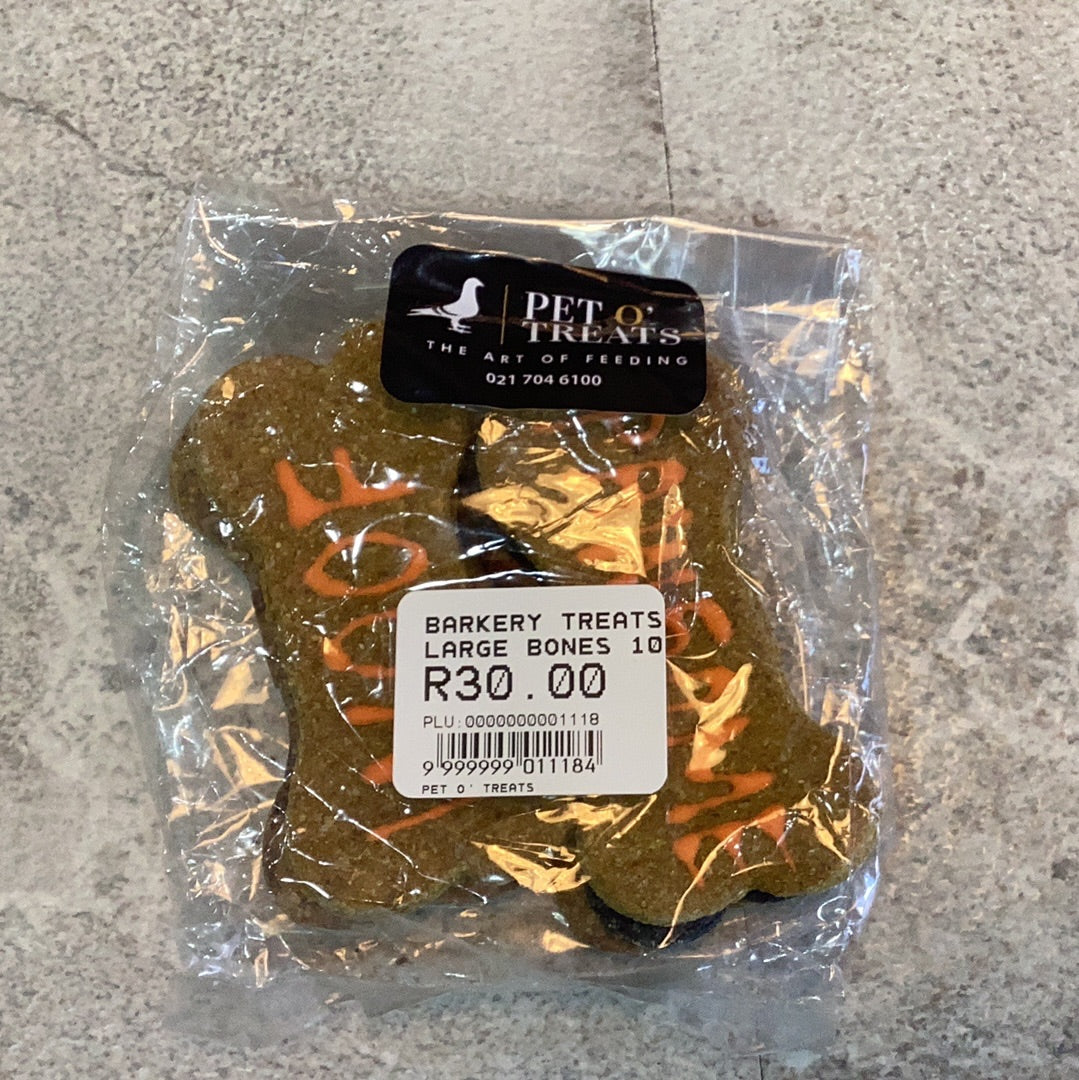 BARKERY TREATS - LARGE BONES 100G
